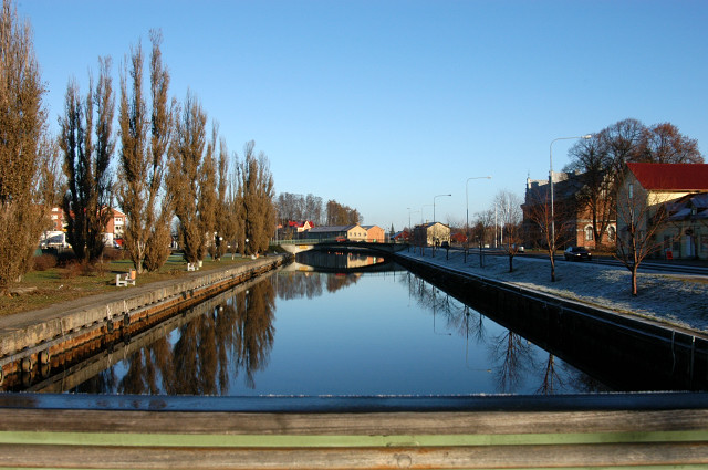 view from pedrestrian bridge. 